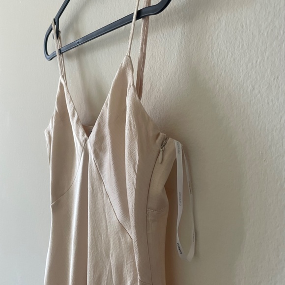 Long Satin Dress - Champagne Sz S - Picture 9 of 15